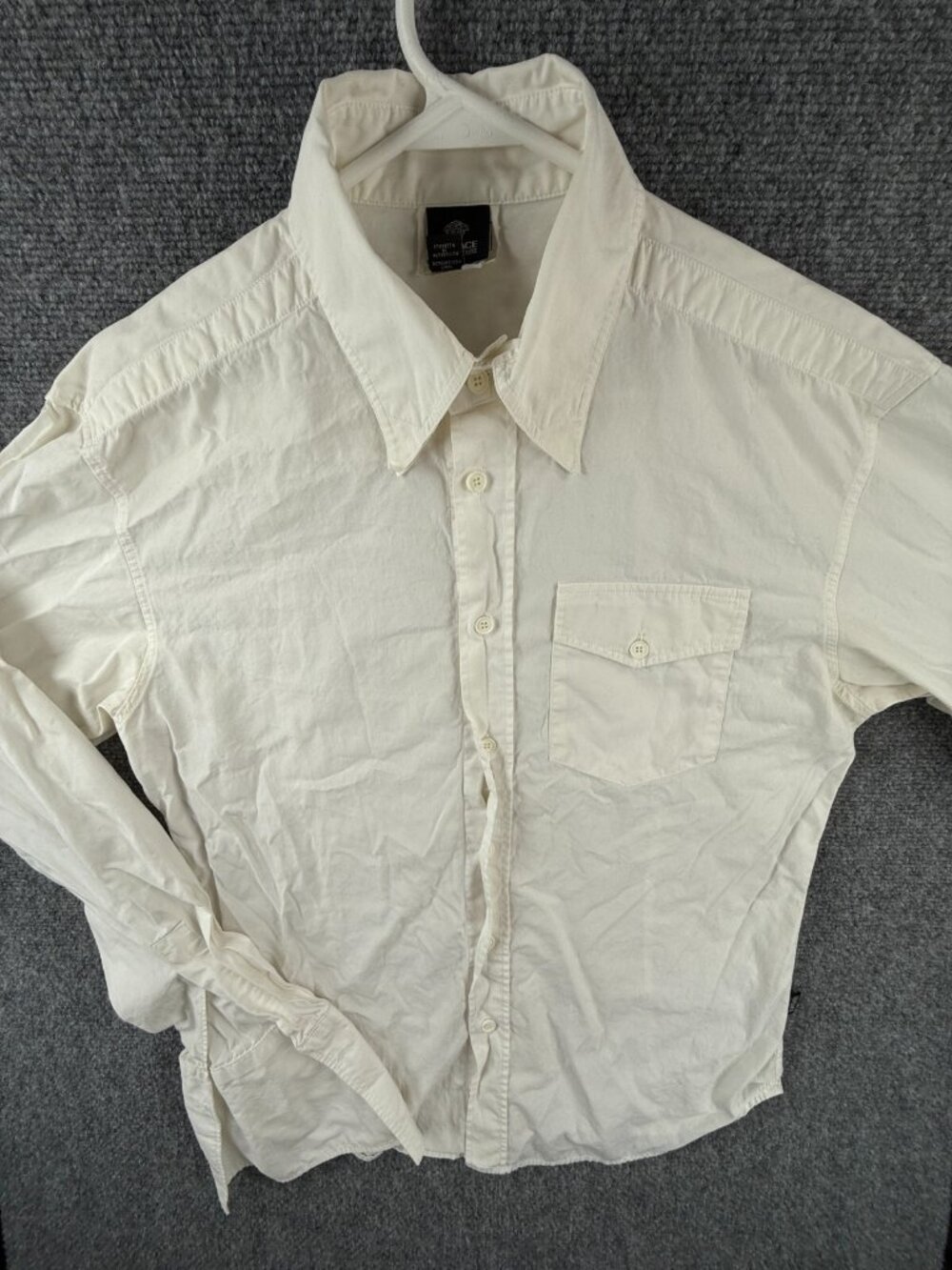 Versace Jeans Couture Medium White Button Up Shirt Long Sleeve Designer Italy